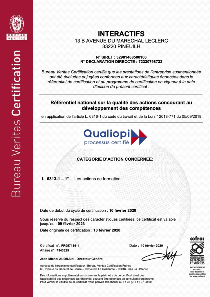 Qualiopi certificat Interactifs France 7343325